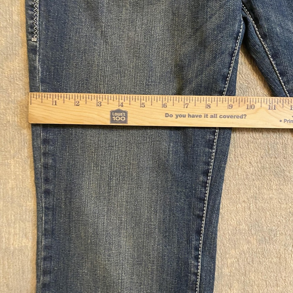 Rock 47 By Wrangler Jeans Juniors 15/16x34 Blue Low Rise Bootcut Stretch Denim - Picture 11 of 15